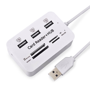 

Multi Micro USB Hub External Memory Card Reader 3 Ports Combo