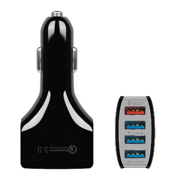 

Black 4 USB Power Adapter Charger Car Cigarette Lighter Socket