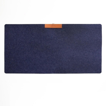 

Dark blue Slim Felt Square Flat Mousepad, Multicolor