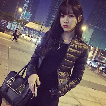

New Fashion Women Long Sleeve Cotton Coat Solid Winter Down Coat Casual Warmer Outwear, Multicolor
