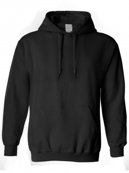

Black Hooded Long Sleeve Solid Loose Pullover Casual Hoodies With Fleece, Multicolor