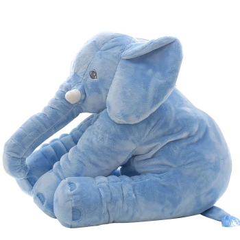 

Blue Plush Soft Elephant Stuffed Animal Doll Kids Toys, Multicolor