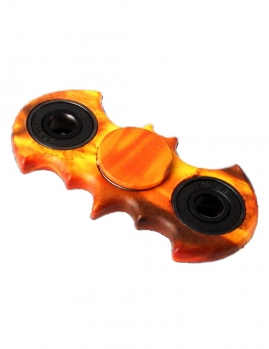 

Brown Batman Style Figit Tri Fidget Hand Spinner EDC Kids Focus Desk Toy, Multicolor