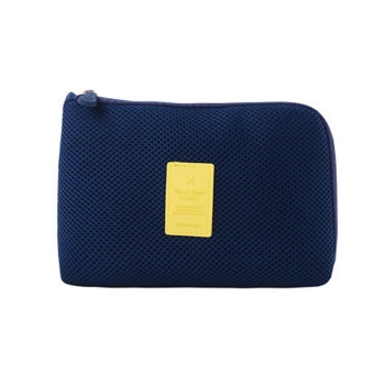 

Dark blue Portable Travel Cosmetic Pouch Organizer Case Storage Bag, Multicolor