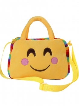 

Yellow 1 Kids Emoji Face Girl Boy School Crossbody Bags, Multicolor