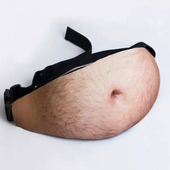 

Dad Bod Fanny Pack, Novelty Funny Bag Hairy Beer Belly Waist Bumbag, Multicolor