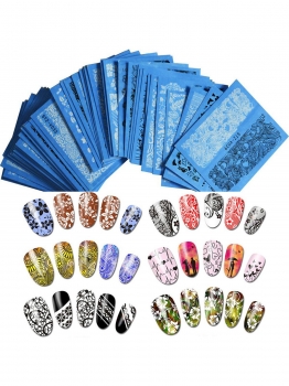 

Decor 50 Sheet Print Nail Art Sticker Set