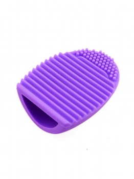

Dark purple Silicone Cosmetic Makeup Brush Egg Scrubber Cleaning Tool Board Pad Mat, Multicolor