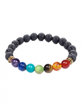 

10mm Round Energy Beads Natural Agate Matte Stretch Bracelet