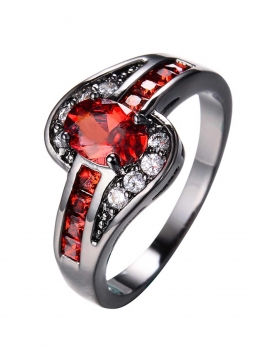 

Rose red Rhinestone Festival Beach Tone Knuckle Ring, Multicolor