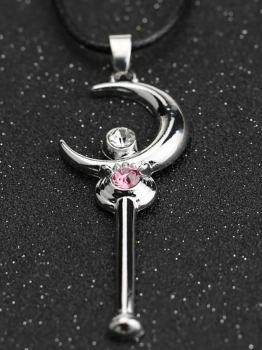 

Women Mailor Moon Lobster Claw Clasp Long Chain Pendant Necklace