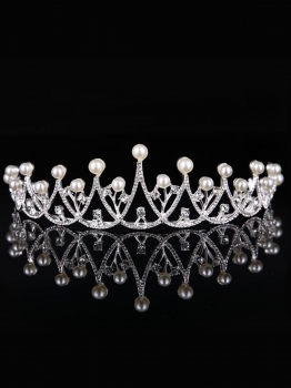 

Fashion Wedding Bridal Imitated Crystal Pearl Crown Hair Clips Hair Accessories