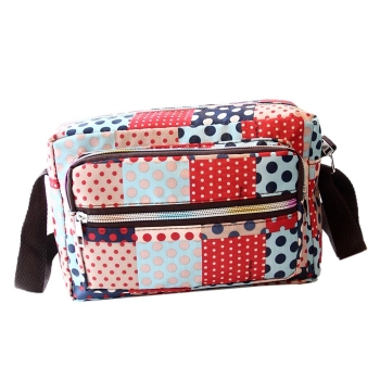 

#2 Casual Nylon Zipper Closure Cosmetic Crossbody Bags, Multicolor