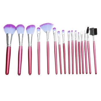 

16 Pcs Purple Cosmetic Eye Shadow Blush Brushes Makeup Set