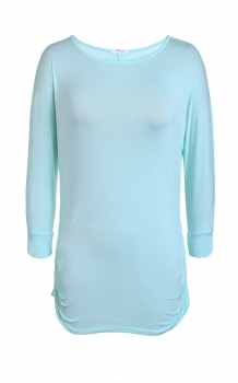 

Skyblue Meaneor Stylish Ladies Women Casual 3"4 Sleeve Round Neck Solid Skirts Tank Tops T-Shirts, Multicolor