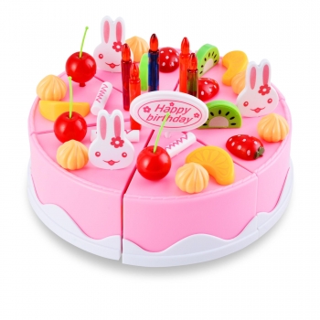 

Baby Toddler Toy Plastic DIY Fruit Cake And Tea Cups Set