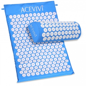 

ACEVIVI Acupressure Mat Relieve Stress Pain Acupuncture Spike Yoga Mat with Pillow, Multicolor