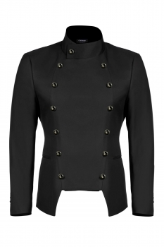 

COOFANDY Black Men Fashion Casual Stand Neck Double-breasted Slim Fit Blazer Jacket Suits, Multicolor