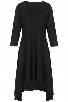 

Arshiner Black Pregnant Woman V-neck 3"4 Sleeve Loose Irregular Maternal Shapewear Pajamas Suits & Blazers Casual Dresses, Multicolor