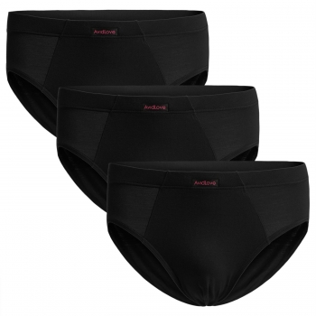 

Avidlove Black Men's 3-Pack Modal Cotton Stretch Hip Brief Sexy Adult Products Panties Sleepwear Underwear, Multicolor
