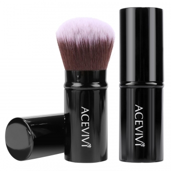 

Black Acevivi Retractable Kabuki Face Foundation Powder Brushes, Multicolor