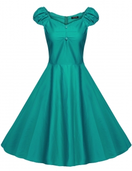 

ACEVOG Light blue Retro Women 1950s Vintage Style Sleeveless Swing Midi Party Dresses, Multicolor
