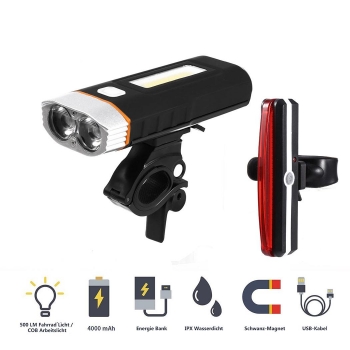 

Outdoor Waterproof IPX4 Bike Camping Hiking Cycling LED Bicycle Lights Set