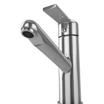 

Home Kitchen Faucet Set Chrome Finish Single Lever Single Handle Pull Out Sprayer Kitchen Sink Faucets