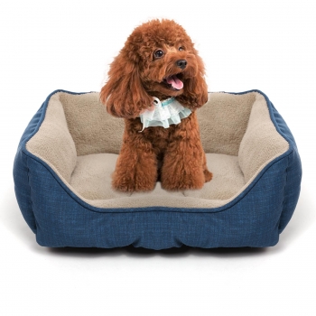 

Soft Warm Reversible Rectangle Fleece Pet Dog" Cat Bed Sofa Size S" M, Multicolor