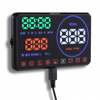 

5.5 inch LED Screen HUD Speeding Warning Fuel Consumption Car Head Up Display
