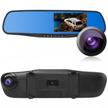 

HD 4.3 Inch 1080P Dual Lens Car Camera Video Recorder Rearview Mirror DVR