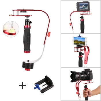 

New Handheld Video Camera Stabilizer Steady for GoPro Canon Nikon Lumix Pentax or any other DSLR SLR, Black red