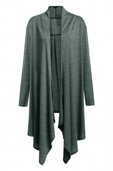 

Green Zeagoo Women's Long Sleeve Asymmetric Hem Drape Open Front Sweaters & Cardigans, Multicolor