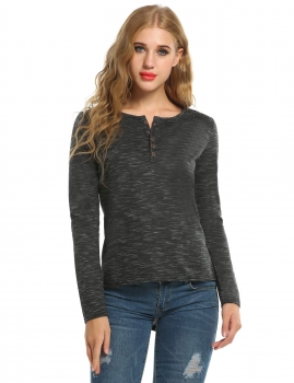 

Black Long Sleeve Asymmetrical Hem O-Neck Solid Pullover, Multicolor