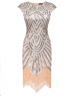 Women Art Deco Tel Fler Dress Cndirect Women Art Deco Tel 1920s Style Party Wedding Slim Gatsby O Neck Fler Dress