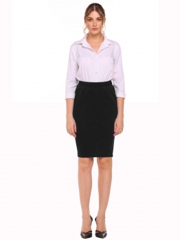 

Black High Elastic Waist Package Hip OL Business Bodycon Mini Pencil Skirt, Multicolor