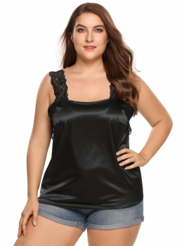 

Women Fashion Spaghetti Strap Sleeveless Lace Tank Tops, Multicolor