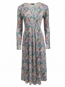 

Blue Long Sleeve Solid Ruched Maxi Dress, Multicolor
