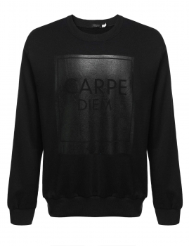 

Coofandy Black Men's O-Neck Long Sleeve Letter Print Pullover Casual Sweatshirt Hoodies, Multicolor