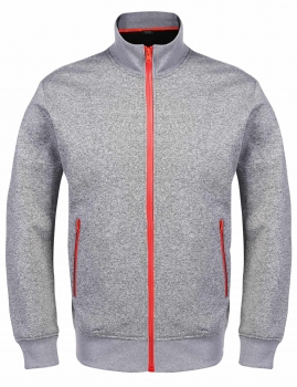 

Gray Men Fashion Casual Long Sleeve Solid Zip-up Sweats Sweatshirts Hoodies, Multicolor