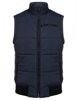 

Coofandy Navy blue Men's Winter Warm Stand Collar Zip Up Slim Casual Quilted Vest Coats & Jackets, Multicolor