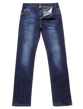 

Blue New Men Casual Straight Leg Denim Pants with Pockets Jeans, Multicolor