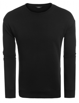 

Black Men Casual O-Neck Long Sleeve Solid Decorative Zipper Pullover T-Shirt, Multicolor