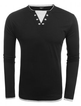 

Men Fashion Casual Slim Round Neck Long Sleeve T-Shirt Tops, Multicolor