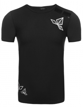 

Black Men Casual Short Sleeve O Neck Print Pullover T-Shirt, Multicolor