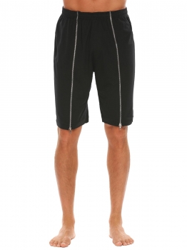 

Mens Casual Gym Sport Elastic Waist with Drawstring Zipper Shorts, Multicolor