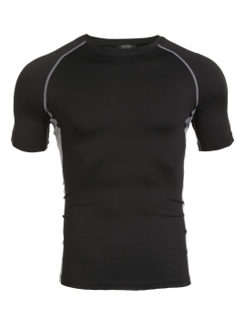 

Black Casual O-Neck Short Sleeve Stitching Patchwork T-Shirt, Multicolor