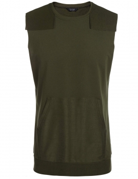

Men's O-Neck Sleeveless Patchwork Pocket Casual Tank Tops, Multicolor