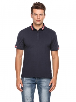 

Men Fashion Shirt Collar Short Sleeve Patchwork Polo, Multicolor