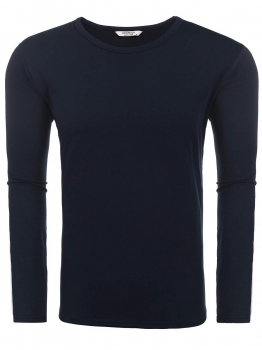 

Dark blue Men's O-Neck Long Sleeve Letter Patchwork Casual T-Shirt Tops, Multicolor